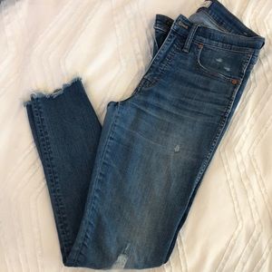 Madewell 9” High Rise Distressed Skinny Jeans